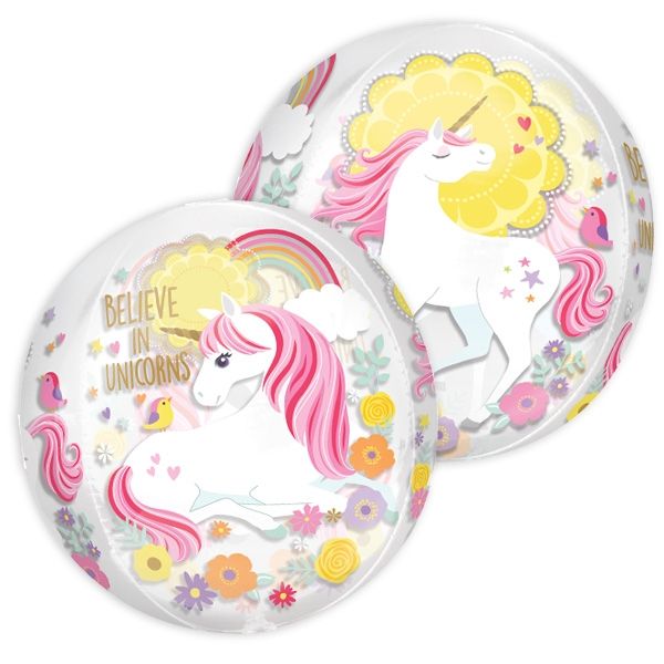 Amscan - Magisches Einhorn Folienballon transparent 40cm