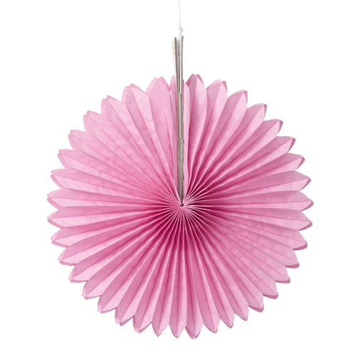 3D Wabenrosette Set 2 Stück 22cm mittel rosa