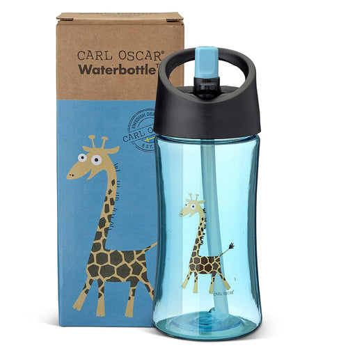 Carl Oscar - Wasserflasche Trinkflasche Giraffe blau