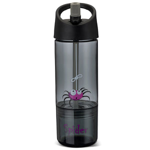 Carl Oscar - Wasserflasche Trinkflasche 2in1 Spinne grau