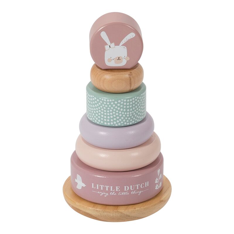 Little Dutch Holz Ring Stapelturm adventure pink 4400