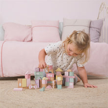Laden Sie das Bild in den Galerie-Viewer, Little Dutch - Holz Bausteine Set 50 teilig Bauklötze adventure pink
