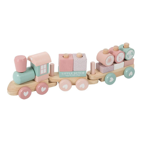 Little Dutch Holz Eisenbahn Zug Bausteine adventure pink 4416