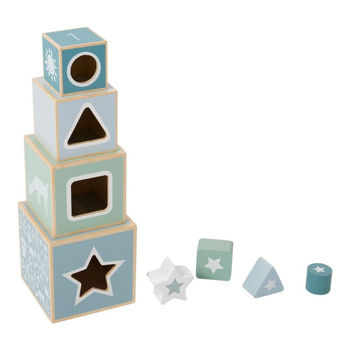 Little Dutch Holz Stapelturm 8 tlg. Set adventure blue 4419