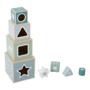 Little Dutch Holz Stapelturm 8 tlg. Set adventure blue 4419