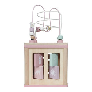 Little Dutch - Holz Motorik Activity Würfel adventure pink