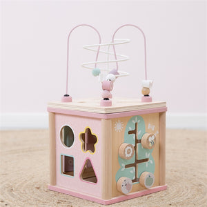 Little Dutch - Holz Motorik Activity Würfel adventure pink