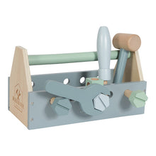 Laden Sie das Bild in den Galerie-Viewer, Little Dutch - Holz Werkzeugkasten 20 tlg. blau