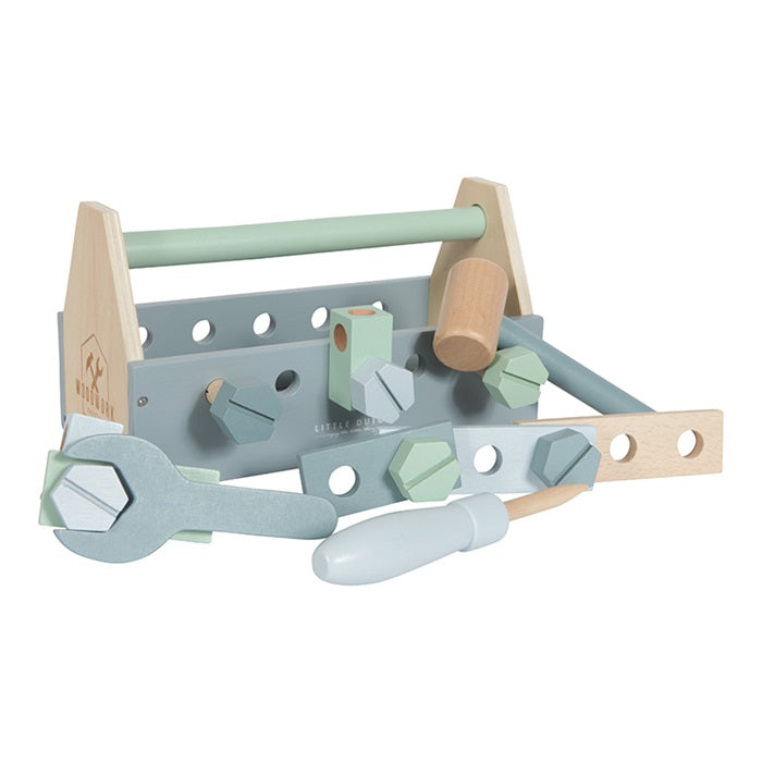 Little Dutch - Holz Werkzeugkasten 20 tlg. blau
