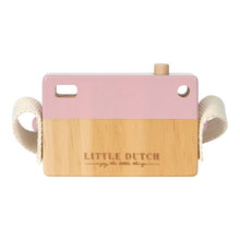 Laden Sie das Bild in den Galerie-Viewer, Little Dutch Holz Kamera Spielkamera pink 4435