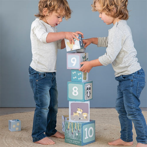 Little Dutch - Stapelturm & Puzzle Zoo Tiere