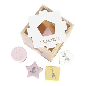 Little Dutch - Holz Formen Steckspiel Zoo pink