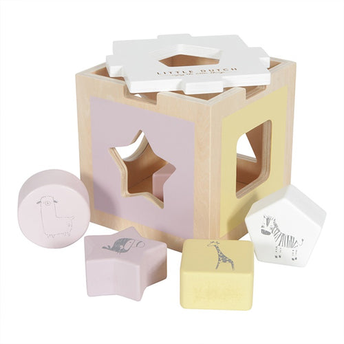 Little Dutch - Holz Formen Steckspiel Zoo pink