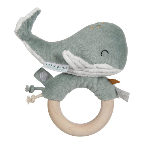 Little Dutch - Stoff Holz Greifring Ringrassel Ocean Mint