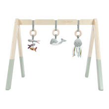 Laden Sie das Bild in den Galerie-Viewer, Little Dutch - Holz Activity Spieltrapez Spielbogen ocean mint