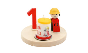 Ahrens AHS - Holz Steckfigur Feuerwehrmann