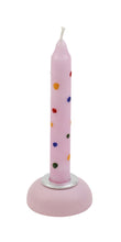 Laden Sie das Bild in den Galerie-Viewer, Ahrens AHS - Kerze rosa mit bunten Punkten