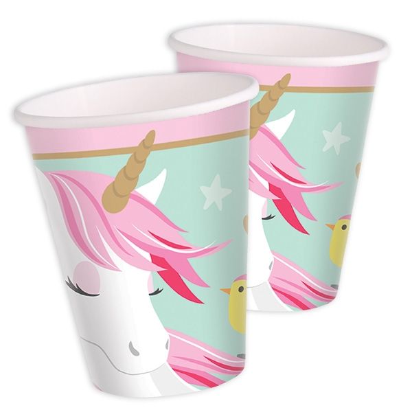 Amscan - Magisches Einhorn Becher 8 St.