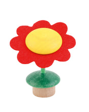 Laden Sie das Bild in den Galerie-Viewer, Ahrens AHS - Holz Filz Steckfigur Blume bunt flexibler Stiel