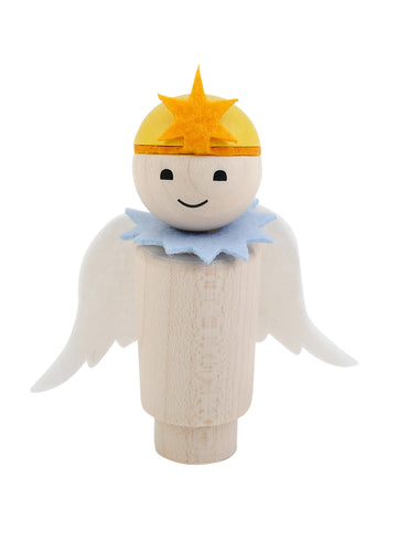 Ahrens AHS - Holz Steckfigur Schutzengel Engel Junge
