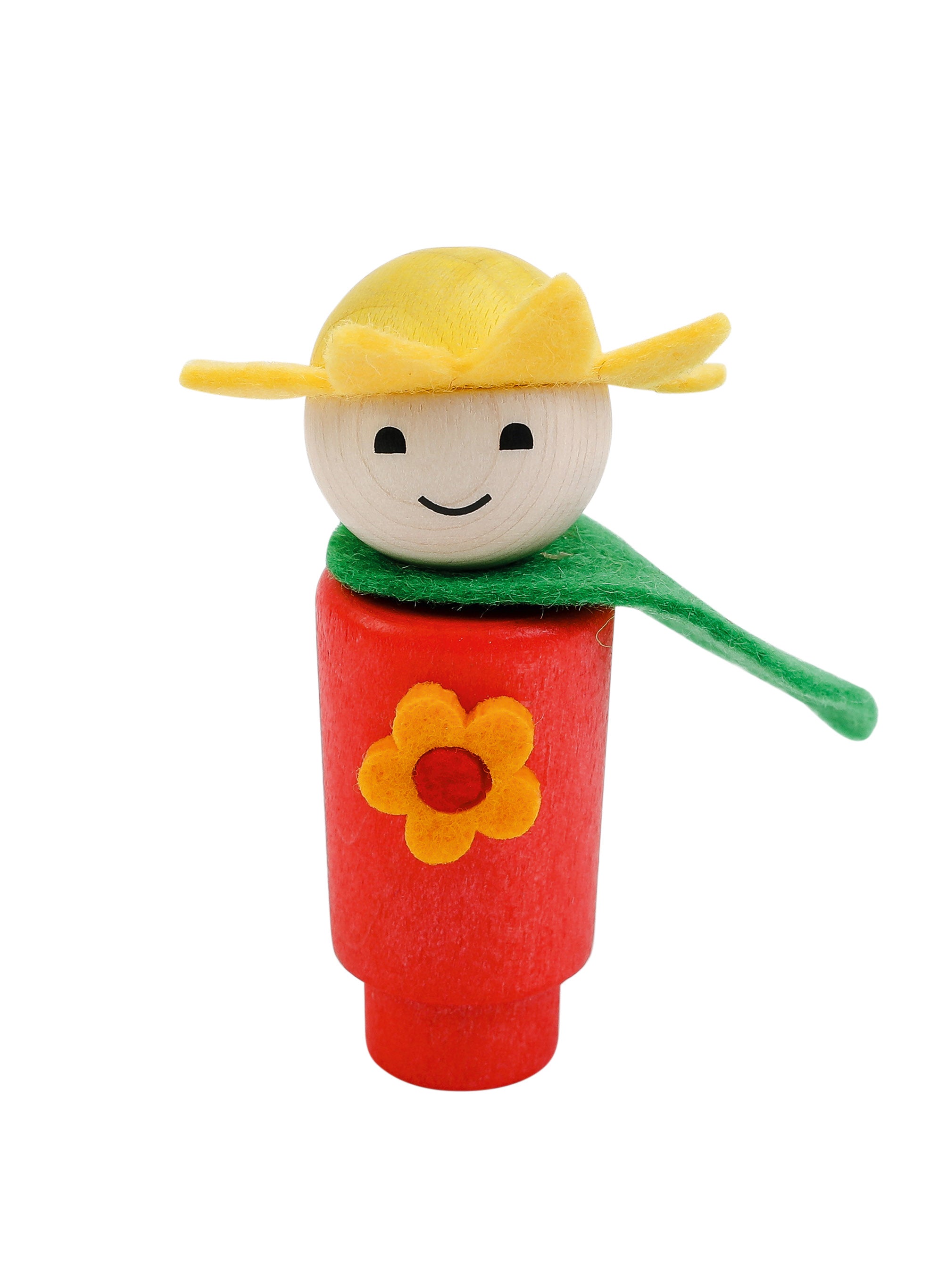 Ahrens AHS - Holz Steckfigur Blumenmädchen orange