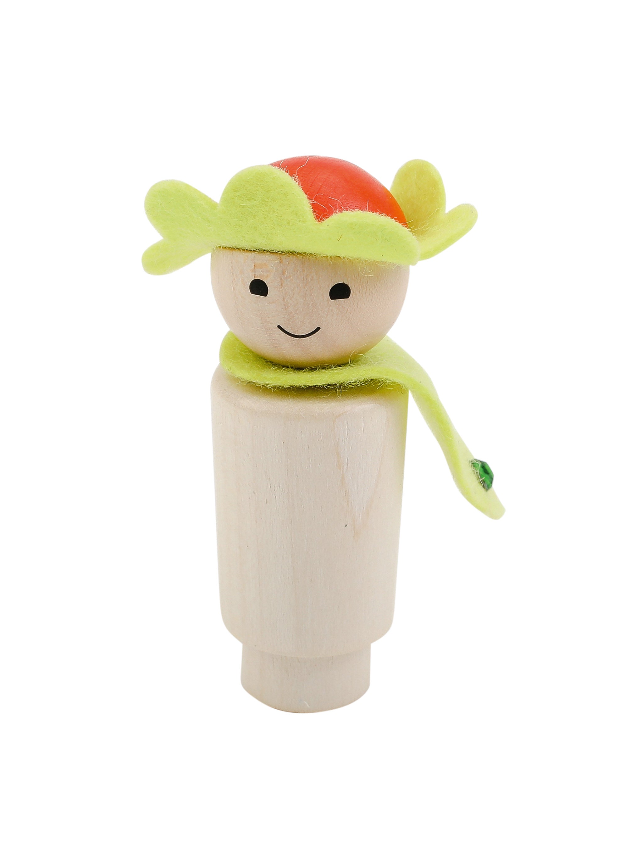 Ahrens AHS - Holz Steckfigur Blumenmädchen natur orange grün