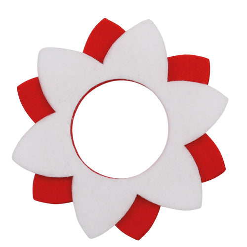 Ahrens AHS - Filz Deko Blume rot weiß