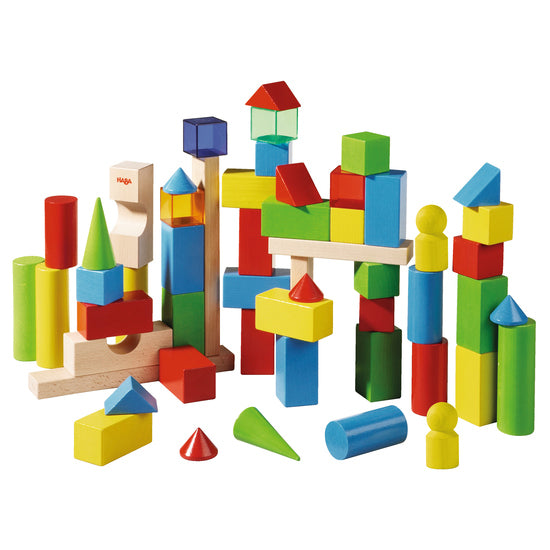 Haba - Holz Bauklötze Bausteine farbig Set 54 tlg. maxi