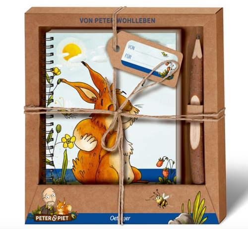 Oetinger Verlag - Peter & Piet Geschenkset Notizbuch Zweigstift