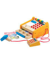 Laden Sie das Bild in den Galerie-Viewer, Hape - Holz Kasse Registrierkasse inkl. Spielgeld, Scanner und Bankkarte