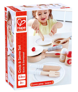 Hape - Holz Koch- & Servierset Geschirr Set