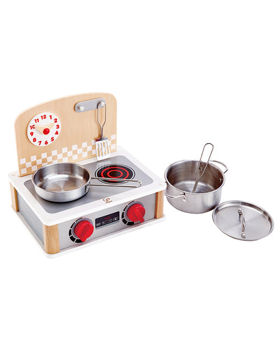 Hape - Holz 2-in-1 Küchen- und Grill-Set