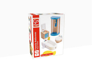 Hape - Holz Puppenhaus Zubehör Familienbad Badezimmer