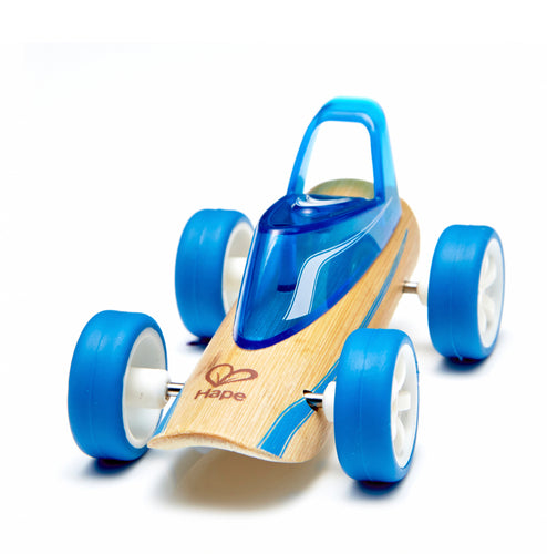 Hape - Bambus Fahrzeug Auto Roadster blau