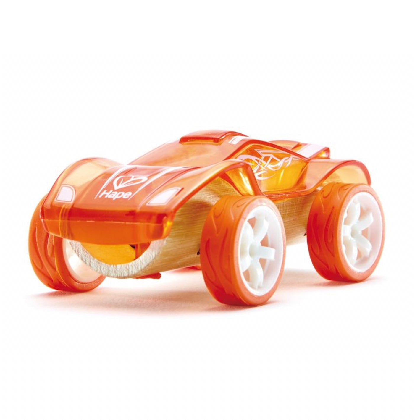 Hape - Bambus Fahrzeug Auto Twin Turbo orange