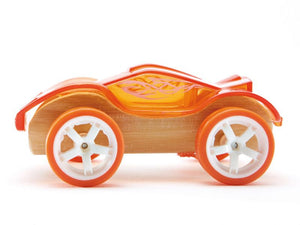 Hape - Bambus Fahrzeug Auto Twin Turbo orange