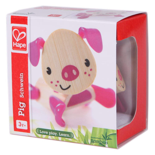 Hape - Bambus Minitier Steckfigur Schwein