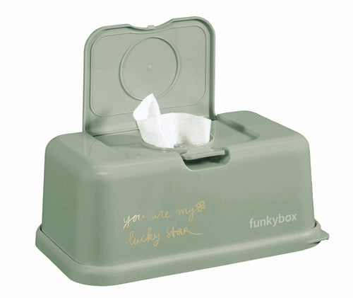 Funkybox - Feuchttücher Box Lucky oliv grün