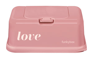 Funkybox - Feuchttücher Box Love altrosa