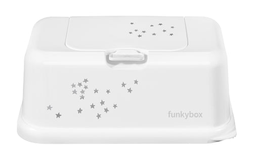Funkybox - Feuchttücher Box Kleine Sterne grau weiß