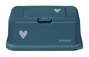 Funkybox - Feuchttücher Box Kleine Herzen petrol