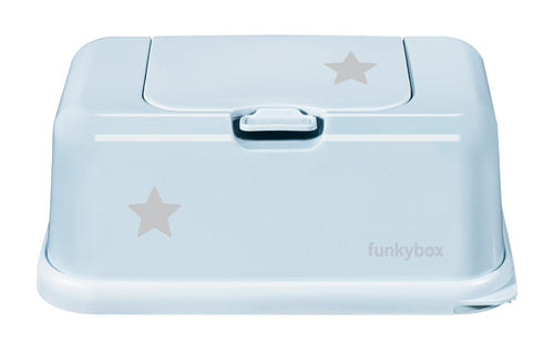 Funkybox - Feuchttücher Box Kleine Sterne weiß hellblau
