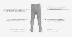 GoBabyGo - Krabbel Strumpfhosen grey melange