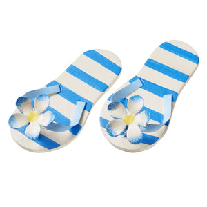 Deko Flip Flop Paar Farbe blaue Streifen