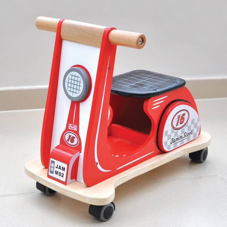 Indigo Jamm - Holz Retro Roller Rutschfahrzeug rot