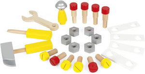 Janod Holz Werkbank Wagen magnetisch "Redmaster" Lauflernwagen J06487