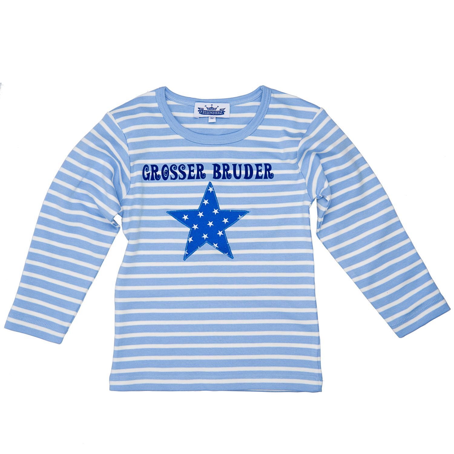 P. Eisenherz - Langarmshirt Longsleeve Großer Bruder blau