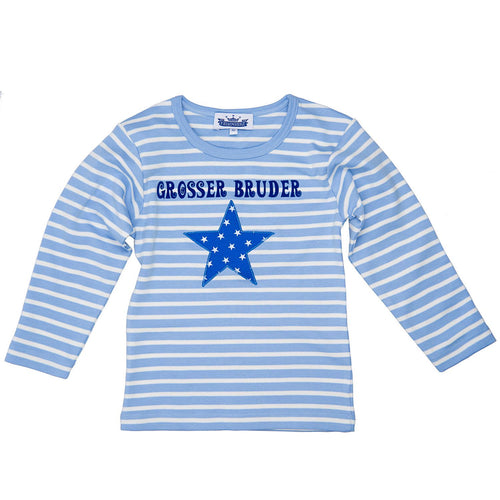 P. Eisenherz - Langarmshirt Longsleeve Großer Bruder blau