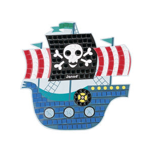 Janod Bastel Kreativ Set für Mosaik Karten Piraten J07761