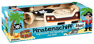 Moses - Holz Piratenschiff, 14 teiliges Spielset